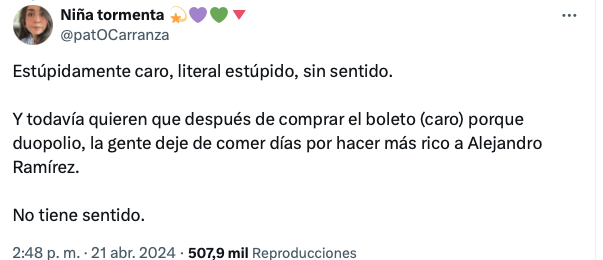 RealArturoH's tweet photo. ¿Se acuerdan de @patOCarranza? La que le pidió a "Claudia Sheinbaum" cines del bienestar subsidiados "quesque" Cinepolis tiene la comida muy cara (porque Patricia no puede ver una película sin estar comiendo).   Pues encontré algo interesante de ella...

😀