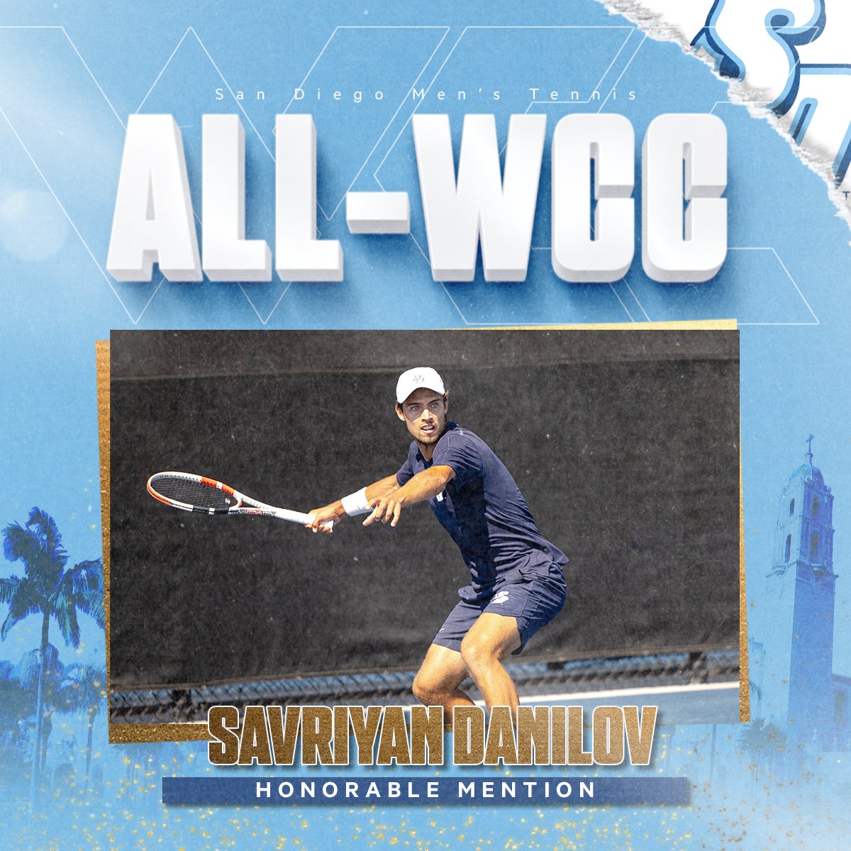 Savi gets his first 💪 Huge congrats to Savriyan Danilov, who takes home his first All-WCC distinction! #GoToreros