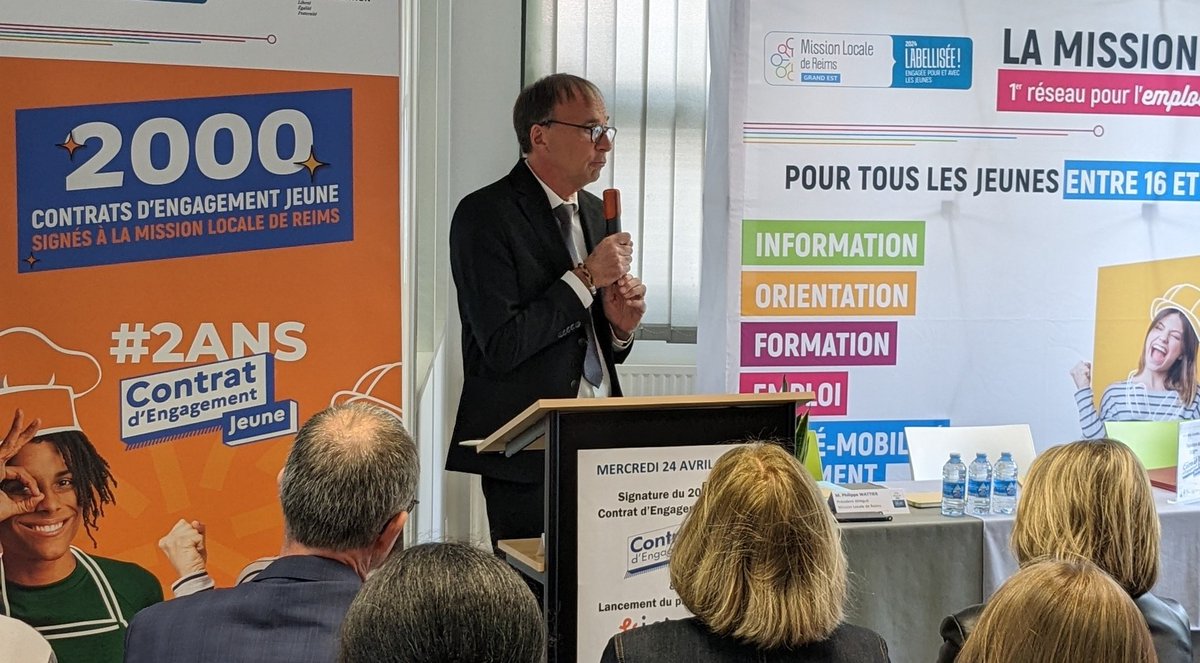 Je représentais @xavieralbertini à la Signature du 2000ème CEJ accompagné par la #MissionLocale #Reims et au lancement du projet #Virage porté par ass. #NoelPaindavoine.  Bravo à #wattierphilipp1 et #rachidelgha , à leur équipe pour leur engagement  sans faille ! #circo5101