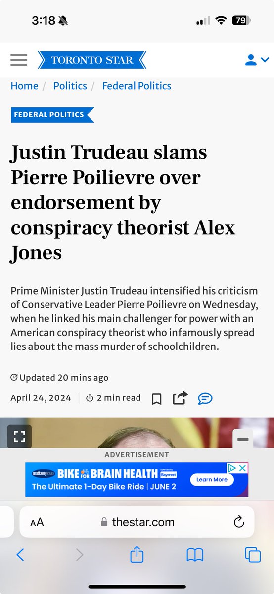 Trudeau is endorsed by literally every pro-Hamas-er in Canada, every anti semite, and every October 7 rape and murder supporter. But I’m somehow supposed to care about Alex Jones and Poilievre?!?!?!?