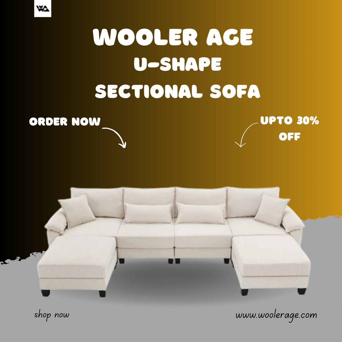 woolerage's tweet image. Introducing the Wooler Age U-shaped Sectional Sofa comfort, style, and versatility in one. #woolerage #LivingRoomGoals #HomeDecor #InteriorDesign #ComfortZone #CozyCorner #FurnitureDesign #ModularSofa #UShapedSofa #HomeStyle #TrendingFurniture #ModernLiving #InteriorInspo #Miami