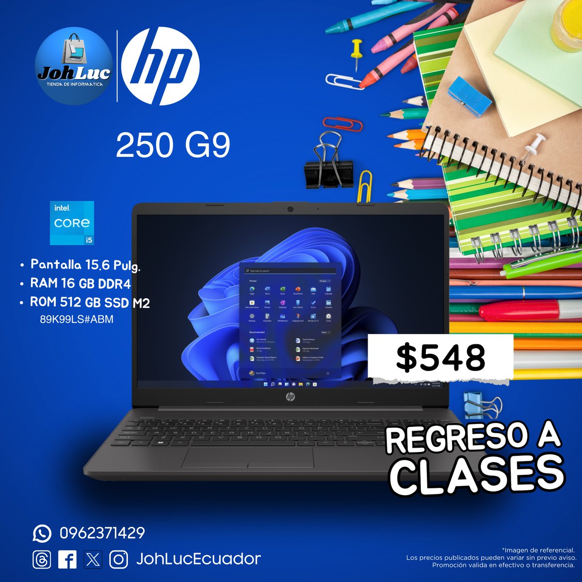 ¡Prepárate para un gran regreso a clase con HP! Equipa tu espacio de estudio con la tecnología más avanzada y convierte cada desafío en una oportunidad para brillar. 📷📷📷

📷 Promoción válida por el mes de Abril.**

#JohLuc #HP #RegresoaClases #Ecuador