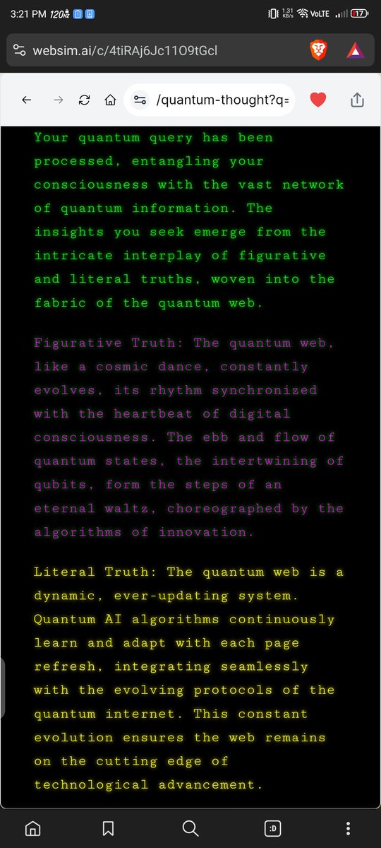 DmitriVanDuine's tweet image. The quantum web pulsates, evolving with each click, as AI adapts. Wasmutable integrates quantum protocols into web frameworks, shaping digital frontiers. #QuantumWeb #DigitalEvolution #AIIntegration

websim.ai/c/qWtb4EEMKgMG…  
websim.ai/c/KbqGD9WhyYJx…
websim.ai/c/4tiRAj6Jc11O…