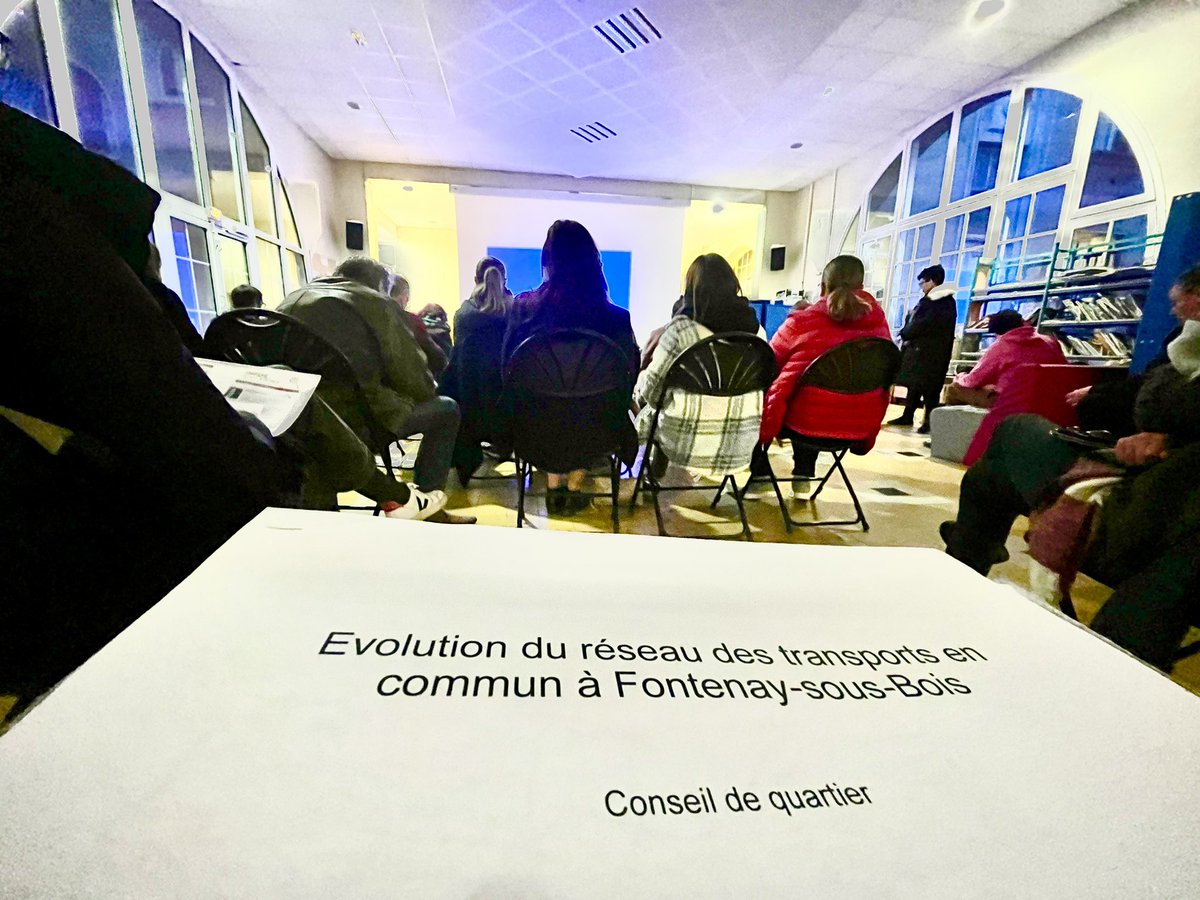 🚌 Conseil de quartier Plateau - Victor Hugo à @Fontenay94120 où l’évolution du réseau de bus est appréciée avec l’arrivée, dès juin 2024, de la nouvelle ligne 116 sur le plateau !