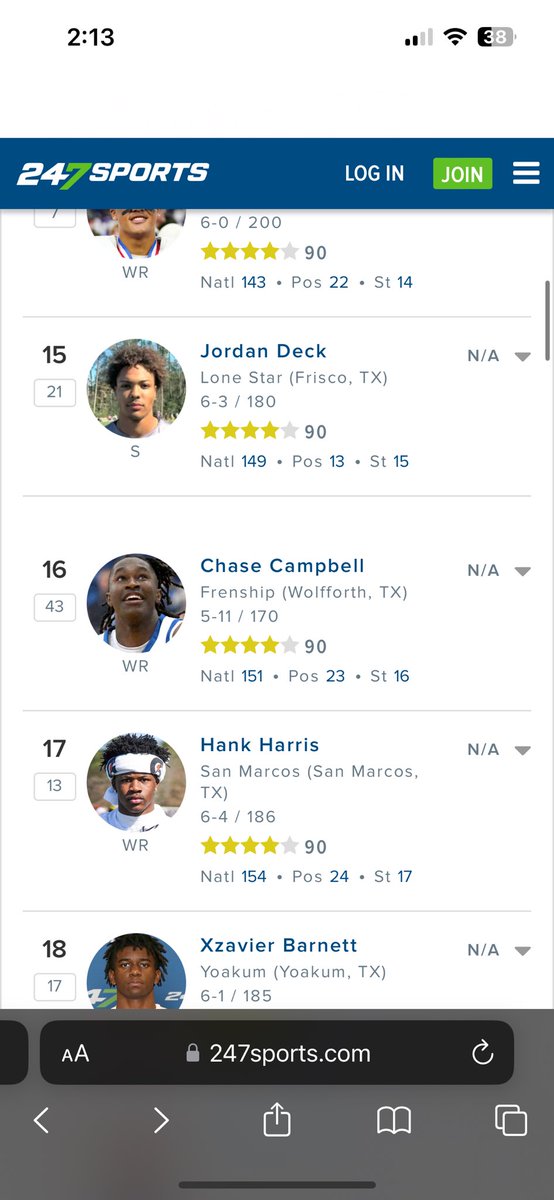 Blessed to earn a 4 star ranking and number 16 in the state per @247Sports !