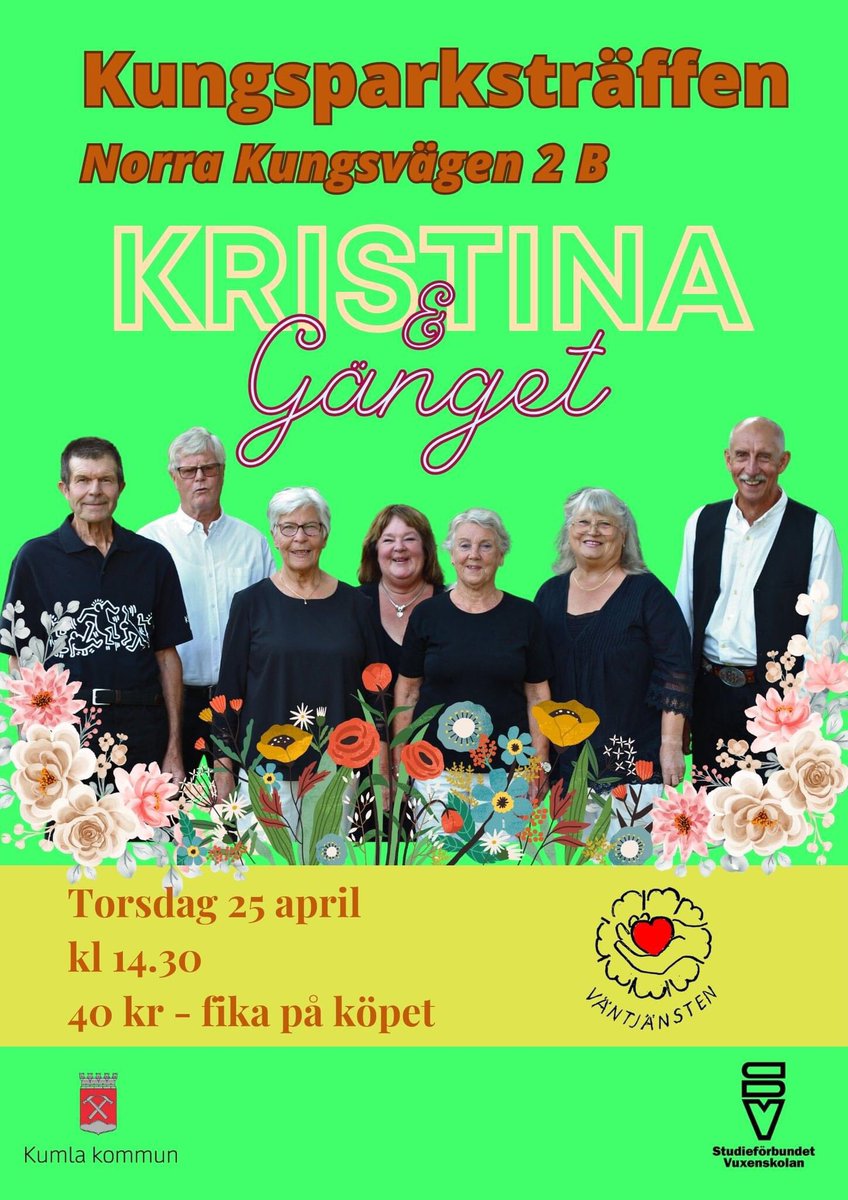 Gänget sjunger redan imorgon i Kumla ! Nu är det äntligen vår !