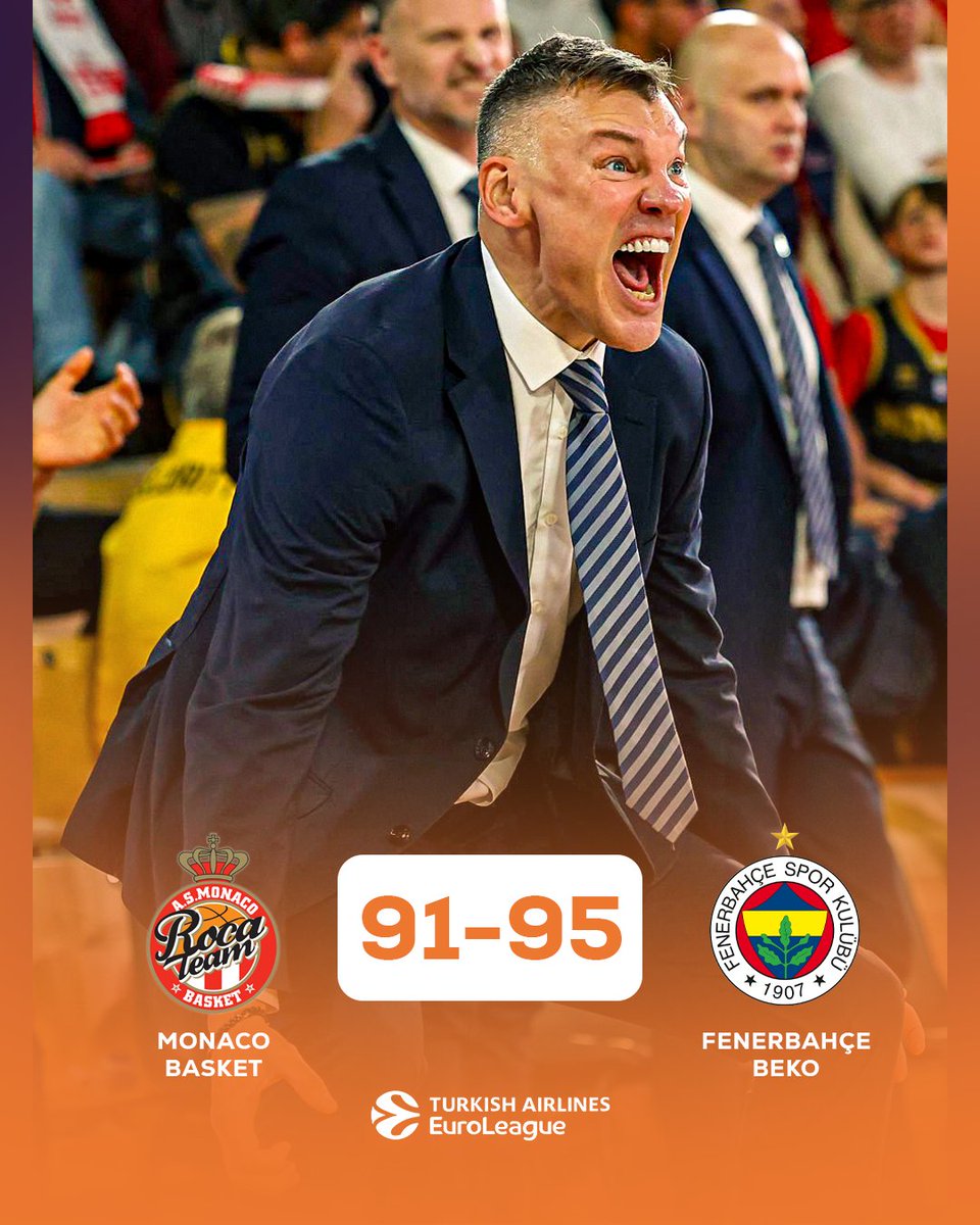 Fenerbahçe Beko’dan çok kritik galibiyet! 🔥 EuroLeague’de Playoff turu ilk maçında Monaco Basket deplasmanından 91-95 galip ayrılan Sarı-Lacivertliler, Final Four yolunda ilk adımı zaferle atmış oldu. 🟡🔵