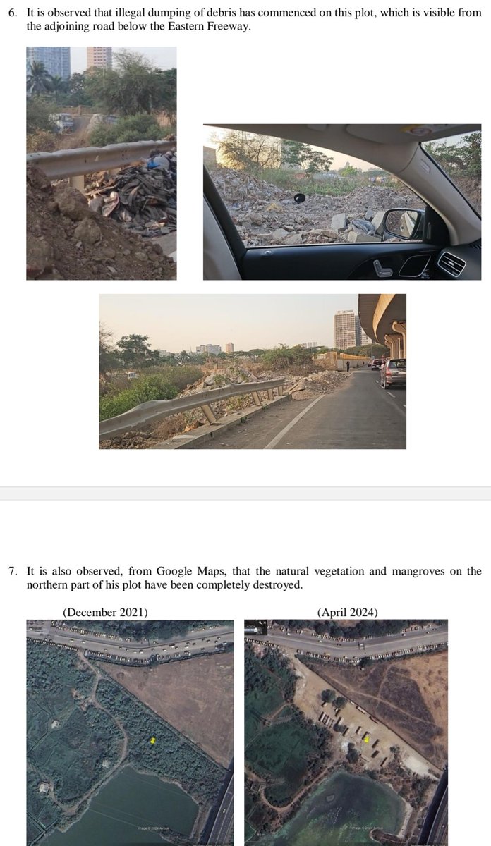 The natural ecology of our beloved city is being destroyed right before our eyes The statutory checks and balances to protect such plots have failed us Legal protections have been rendered meaningless Salt Pan Division, Wadala, this time. Visible from the Eastern Freeway