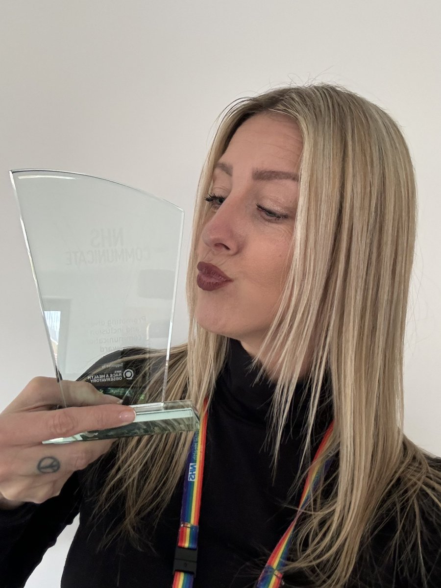 Jo Weston (@commsyjo) on Twitter photo Today my <a href="/NHSCommunicate/">NHS Communicate</a> trophy arrived and I’ve been basking in my moment of glory ever since… ☁️ 9️⃣ 🎺
…Ain’t she a beaut?! 🏆 🤩
#NHSComms
#ProudMoment Today my <a href="/NHSCommunicate/">NHS Communicate</a> trophy arrived and I’ve been basking in my moment of glory ever since… ☁️ 9️⃣ 🎺
…Ain’t she a beaut?! 🏆 🤩
#NHSComms
#ProudMoment