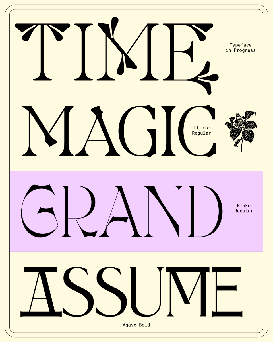 barrettrmdesign's tweet photo. A few samples of released and upcoming display typefaces! https://t.co/wJryJLYCy3