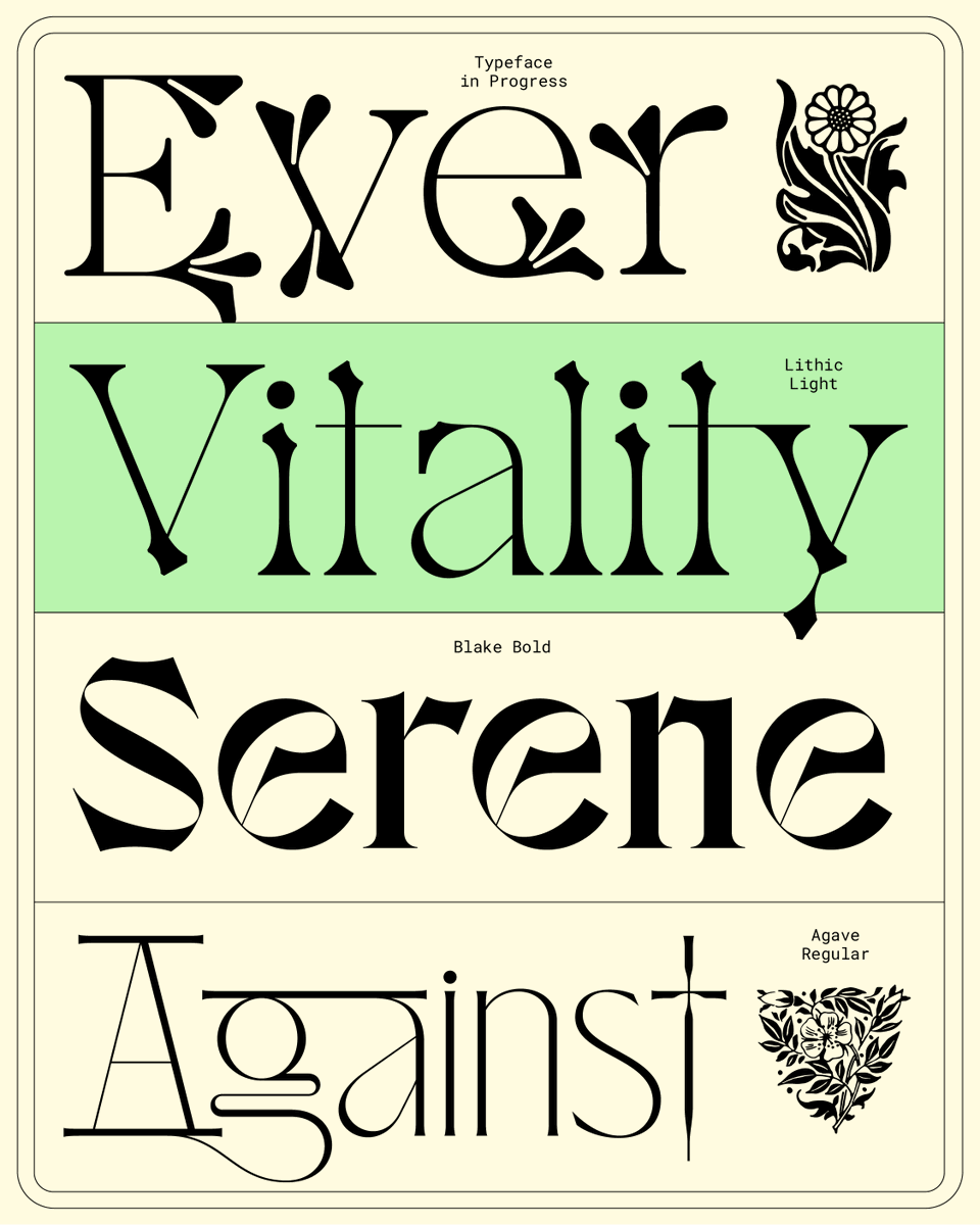 barrettrmdesign's tweet photo. A few samples of released and upcoming display typefaces! https://t.co/wJryJLYCy3