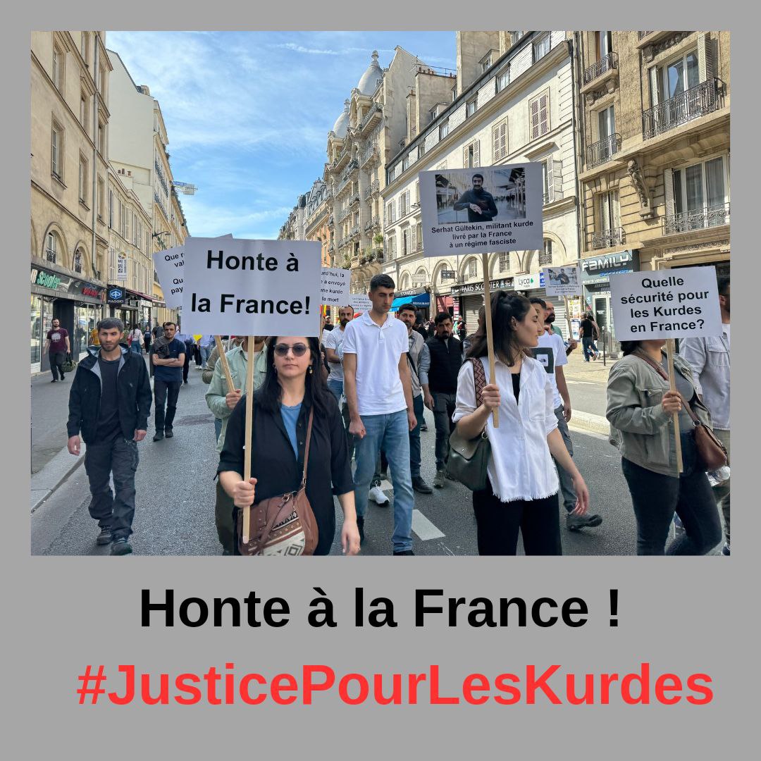 La France est elle toujours le pays de la liberté, égalité, fraternité ?

@EmmanuelMacron
@LDH_Fr
@fidh_fr
@Francelibertes

#JusticePourLesKurdes