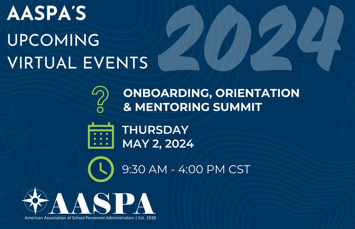 Join us May 2nd for a comprehensive exploration of best practices in education, focusing on effective onboarding, orientation and mentoring strategies. Sign up for our Virtual OOM Summit today: ow.ly/9Mju50Rnv1K