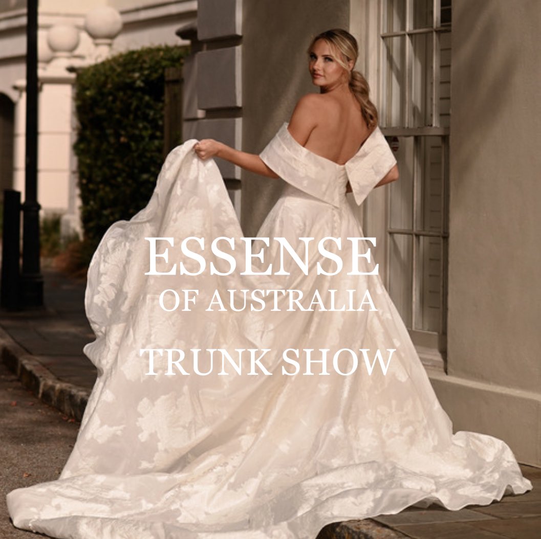 Book in now for our @essenseofaustralia Trunk Show on Saturday 18th May! Only a few appointments left so get in touch to find out more!  

#trunkshow #essensebride #wedding #weddingdress #bride #bridetobe #engaged #newlyengaged #newcollection #nottinghambride #nottinghamboutique