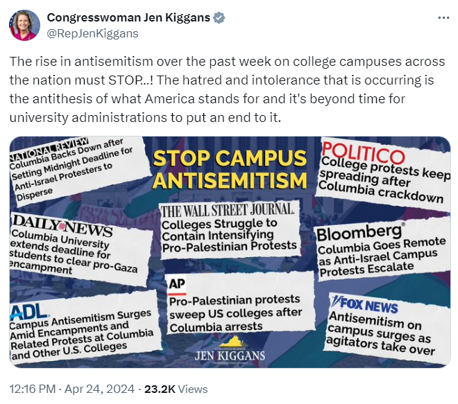 @RepJenKiggans Suddenly wondering if Republicans plan on using this somehow to keep lots of (left-leaning) college students from voting. #Election2024 #VoterSuppression
