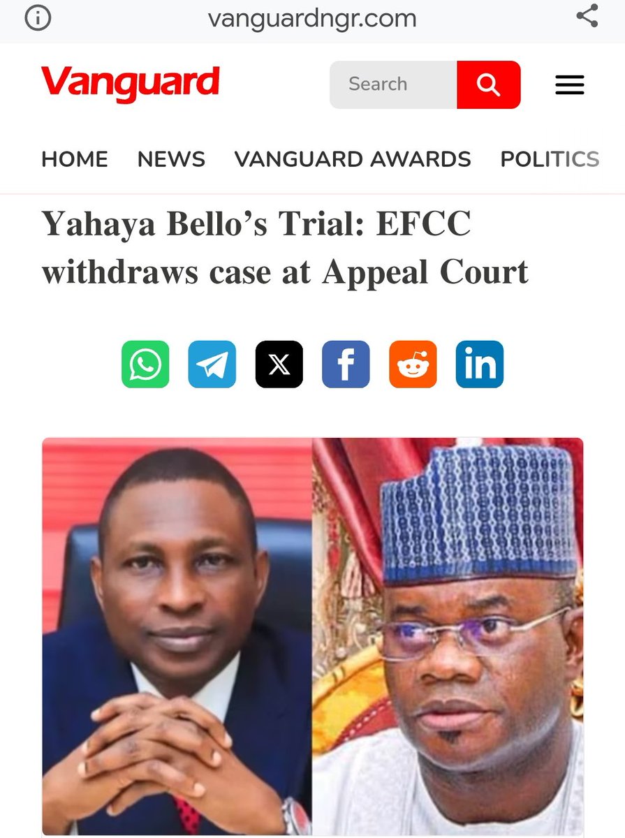 Breaking! EFCC withdraws case against Yahaya Bello.

Oh! it was a family affair anyway, what APC can't do doesn't exist.