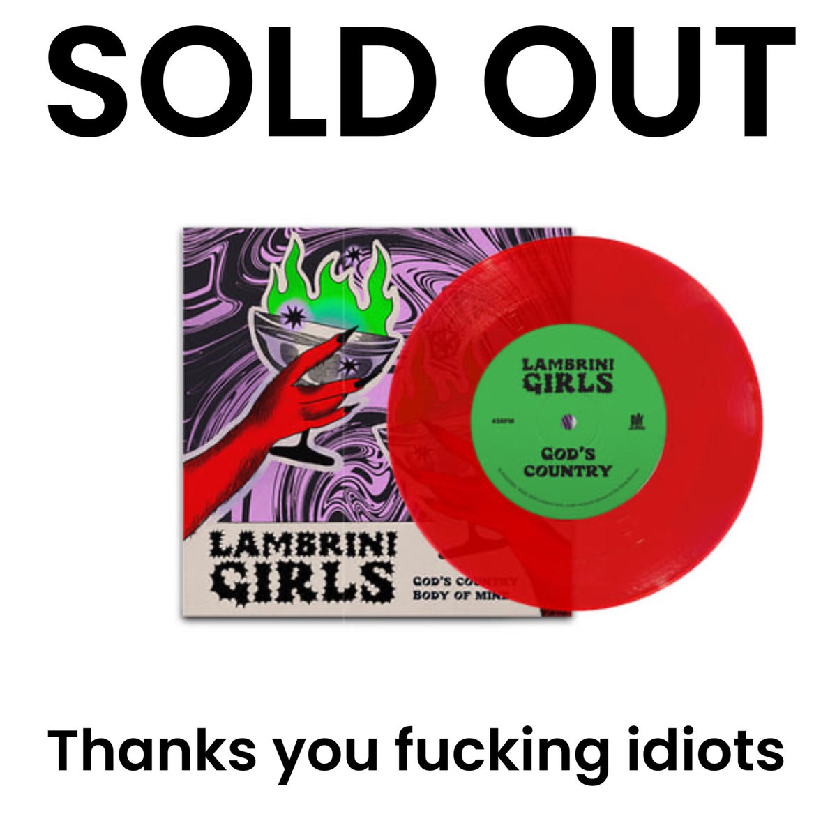 Holy shit that was quick. If you missed out on the LTD 7” Red Vinyl - all is not lost. News Friday x