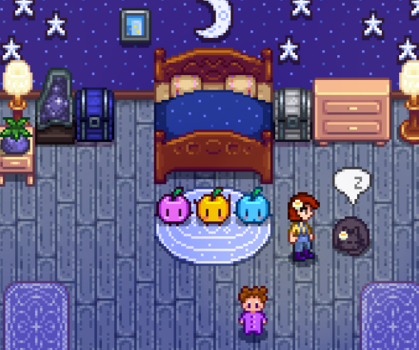 RRealmhopper's tweet photo. thank y'all for a lovely #StardewValley #Twitch stream hanging out with the wife & kiddo as we move into Winter Year 5💗💛💙The Realmhopper Raiders hopped over to @AcrylicTOA for some #Minecraft 💙🐇💙#SmallStreamer #SmolStreamer #ScuffedStreams #GirlsWhoGame #SleepyTrashBag https://t.co/Sdecb8rb3c