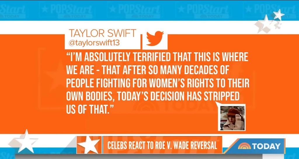 .@yoalexrapz Her song is about karma. The irony is she supports the murdering of the unborn. Anyone who supports abortion is evil. That includes Taylor Swift. Don’t understand why “conservative” women are defending evil.