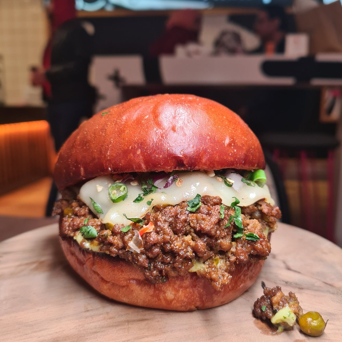 Good lawd. Our first ever Shokubun. The Keema Bun. Now available. Shokubun Garlic & Coriander Butter Spiced Mutton Mince & Peas Mint Chutney Mayo Mozzarella Cheese Red & Spring Onion Green Chillies Fresh Coriander £6.95 @Bullring #Brum #EatMe