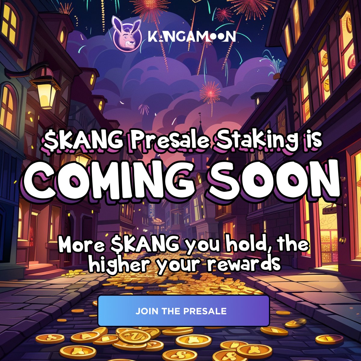 Kangamoon_P2E's tweet image. 🌟 The countdown is on, #Mooners! Just a few more hours left to grab that 20% bonus before it’s gone!

And Get Ready, $KANG Presale Staking is COMING SOON! 💥

This is your chance to amp up your earnings—the more $KANG you own, the higher your potential rewards. 

Act fast,…