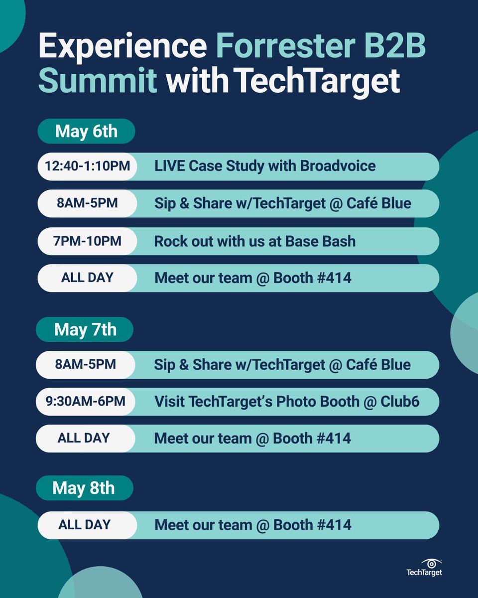 We can't wait to see you May 6th-8th at the Forrester B2B Summit in Austin 🎉 Check out our schedule below to find out how to join us across a jam packed 3 days! Learn how to connect with our team at Forrester's #B2B Summit: bit.ly/4aHAmZ2