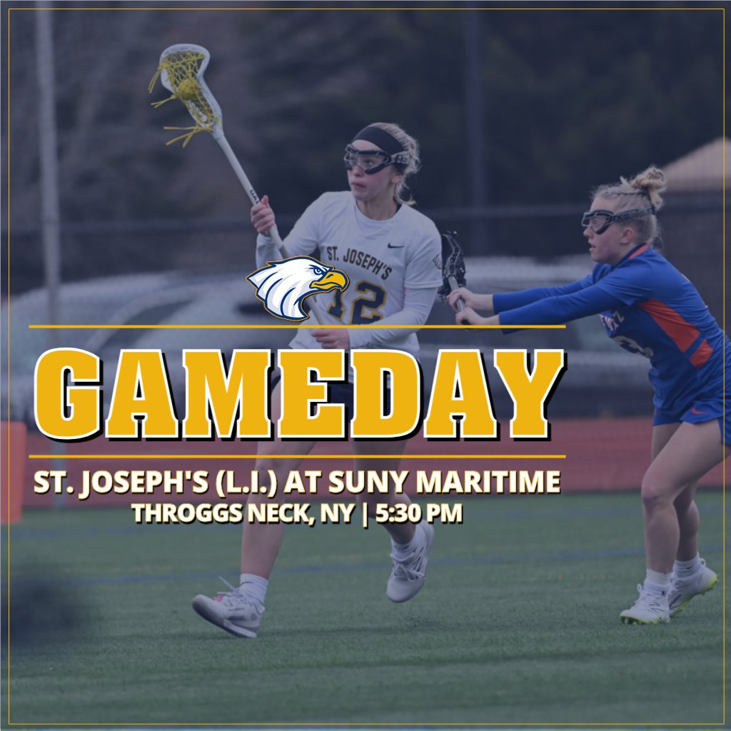 #SJLI WLAX Game Day!⁠
🆚 @MTIMEPrivateers
📍 Throggs Neck, NY
🕕 5:30 PM
📈📺 sjliathletics.com
#flywithus #GoldenEra #SkylineWLAX #d3lax