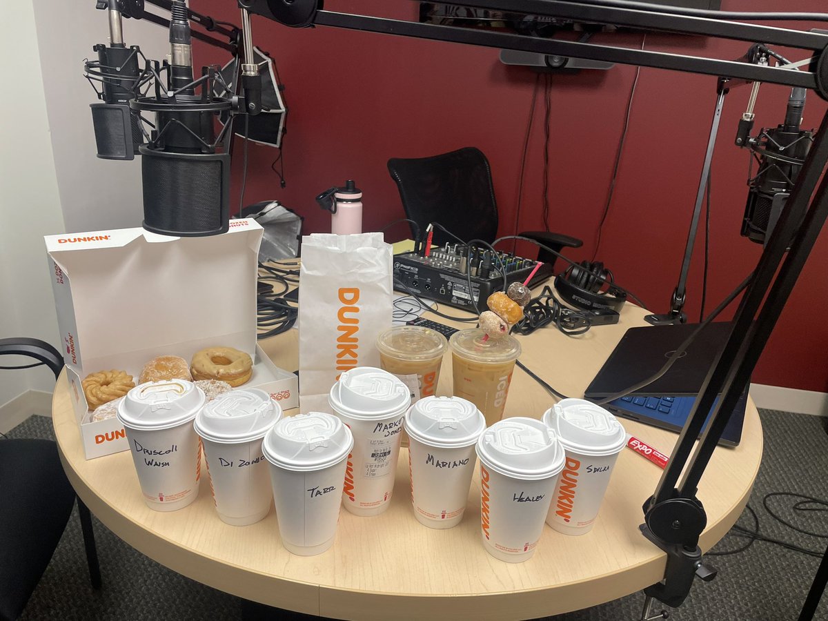 In a heroic act of service journalism we at @The_HorseRace have collected #mapoli leaders’ @dunkindonuts orders. And we’re going to try them. All.