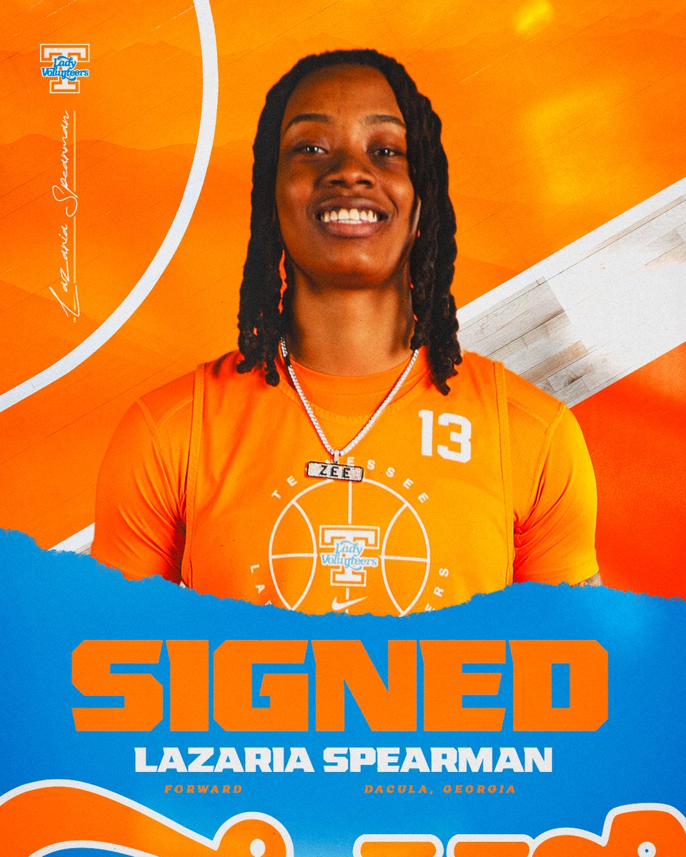 Lady Vols Basketball (@ladyvol_hoops) on Twitter photo Officially, official โ๏ธ
Welcome to Rocky Top, <a href="/SpearmanLazaria/">Lazaria Spearman</a>!!
Details ยป 1tn.co/4b8wO1U Officially, official โ๏ธ
Welcome to Rocky Top, <a href="/SpearmanLazaria/">Lazaria Spearman</a>!!
Details ยป 1tn.co/4b8wO1U