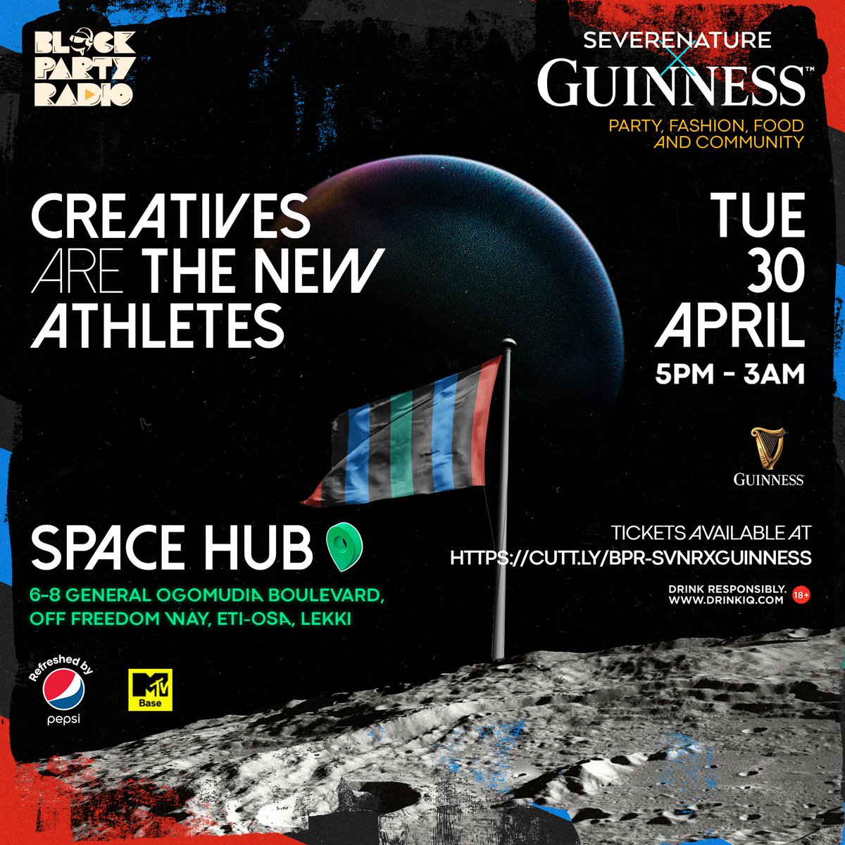 Come vibe with us as we celebrate @SevereNature and Guinness. We miss you!! Tix link here: cutt.ly/BPR-SVNRxGUINN… Date - Tuesday, April 30, 2024 📍SPACE HUB