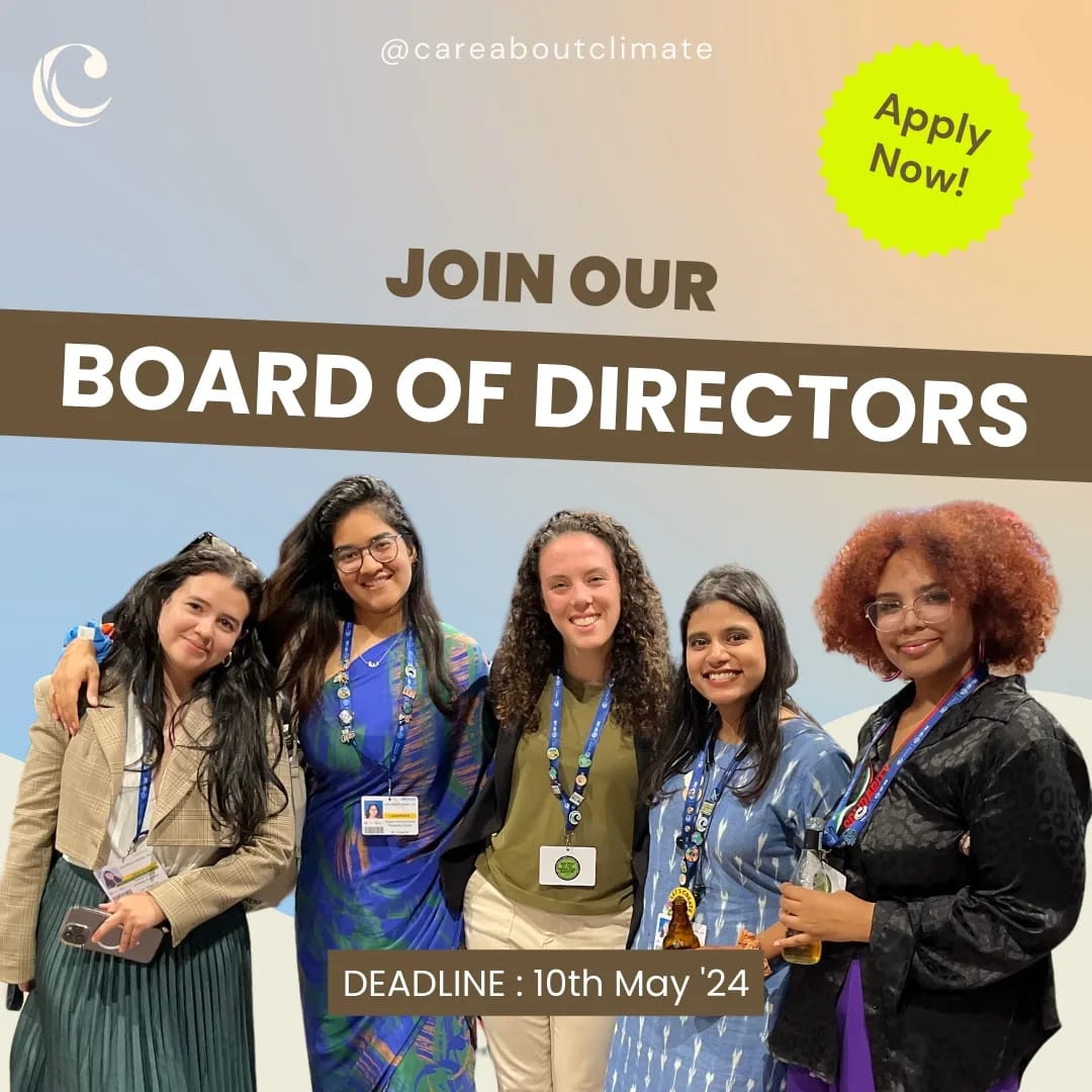 careboutclimate's tweet photo. We're opening applications for Board of #Directors! 

Are you interested in supporting our youth team in their mission to empower young people?     

We  want to hear from you! Visit https://t.co/HfZ6i7pmWb or https://t.co/wHkhvkSA3V 

Do fill out the form by May 1Oth to apply! https://t.co/lpYoDsPtG2