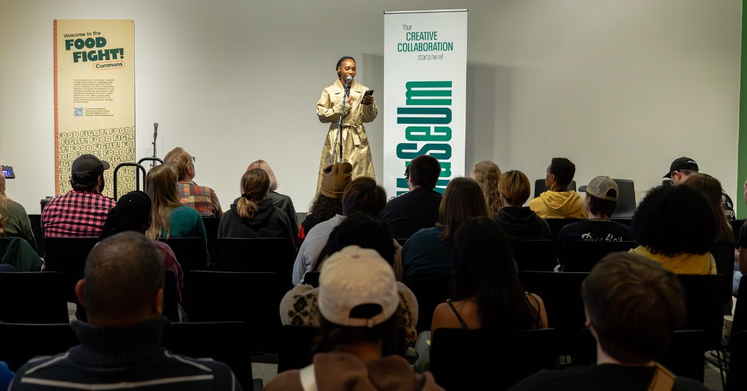 Thank you to all of our poets and audience members who came out for 'Food Fight!' Poetry Slam and made this April a memorable #NationalPoetryMonth! We had an amazing time listening to all the food-themed and powerful poems. Shoutout to @CenterForPoetry for sponsoring the prizes!