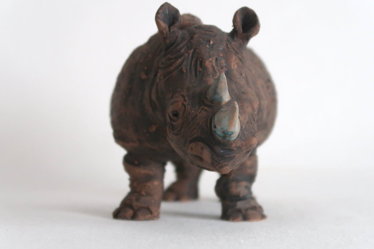 etsy.com/se-en/listing/… Vintage ceramic Rhinoceros figurine by Harry Tilgman , Tilgmans Keramik, Sweden #rhino #getitonetsy #artceramics #cherryforest #swedishvintage #etsyvintage