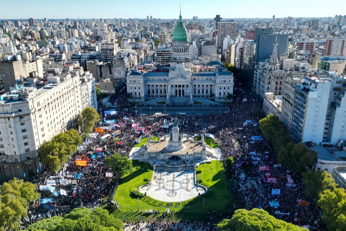 In Pictures: Argentina protesters march against Milei’s public university cuts A worsening budget crisis at Argentina’s public universities is sending thousands of protesters into the streets. Credit: Al Jazeera