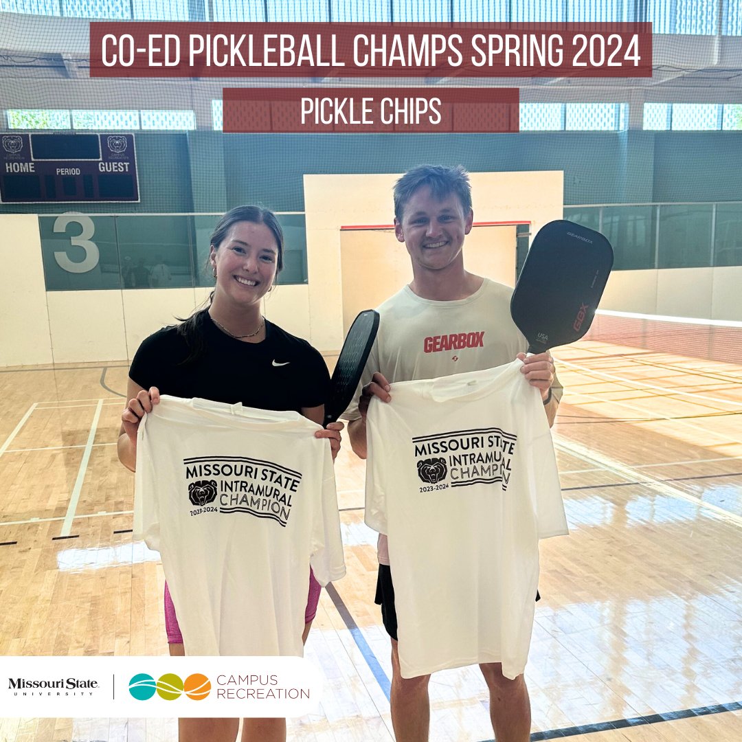 _MSUCampusRec's tweet image. We have PICKLEBALL champs!🥒 There was a great turnout for our one day tournament with action packed games. Congrats to the Pickle Chips, Pickle It Up, and Dink Bros! Look for another round in the fall!