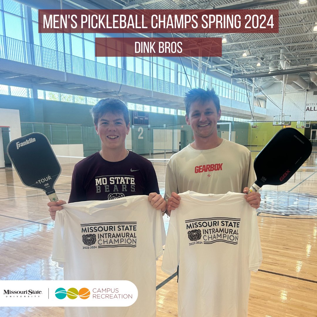 _MSUCampusRec's tweet image. We have PICKLEBALL champs!🥒 There was a great turnout for our one day tournament with action packed games. Congrats to the Pickle Chips, Pickle It Up, and Dink Bros! Look for another round in the fall!
