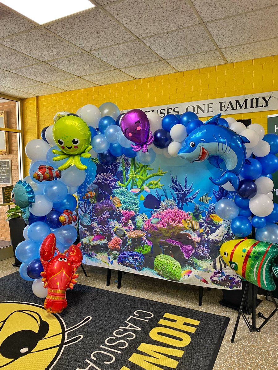 Ready to receive our new kindergarteners this coming school year. 
We're all different but in this school we swim together.
#RainbowFish #BeginersDay #Kindergarten24_25 <a href="/HowardHallElem/">Howard Hall</a>