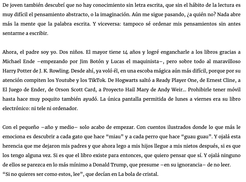 MiguelProfe4's tweet photo. Navegando por la web de @josejavilara he llegado a este texto de @iescolar, titulado "La herencia de la lectura". En mi casa nunca hubo libros, así que me obligo a releerlo porque empiezo a fantasear con todas esas historias no disfrutadas en su momento... https://t.co/z9DNmONjVo