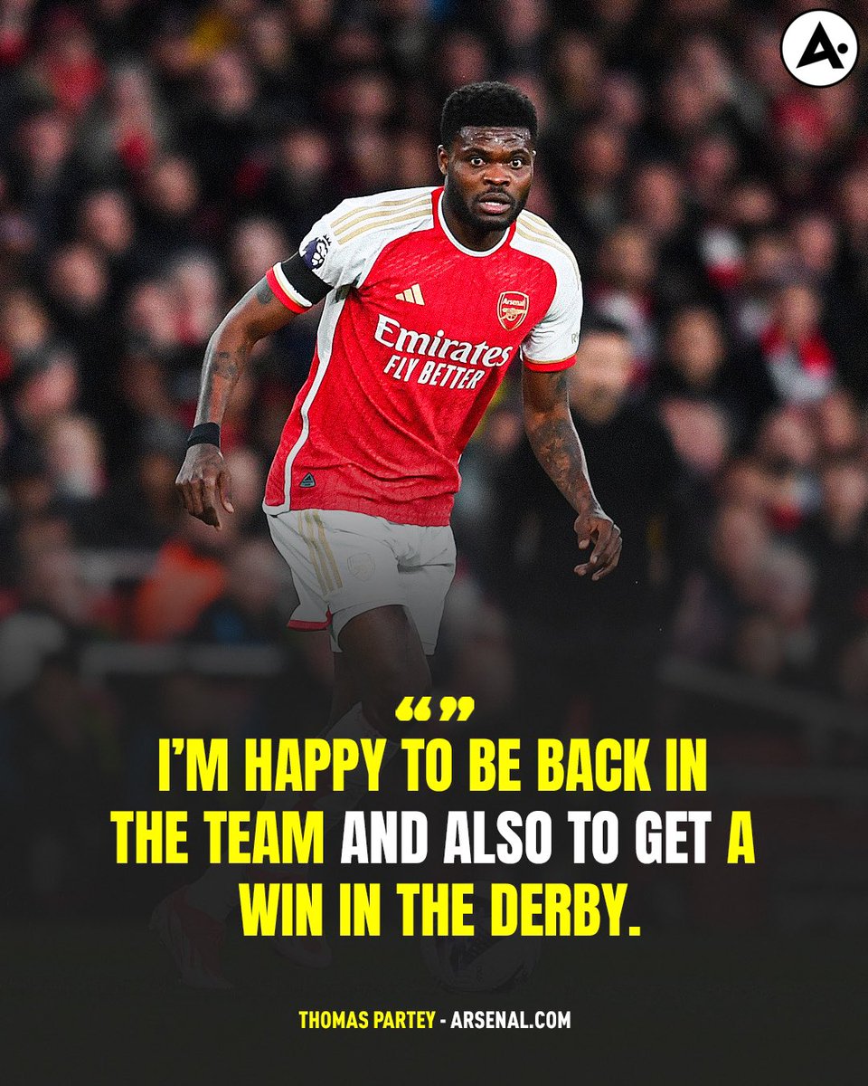 He made the difference and had a really great performance yesterday 🔥🤩 🗣️ Thomas Partey speaking to @Arsenal 🔴