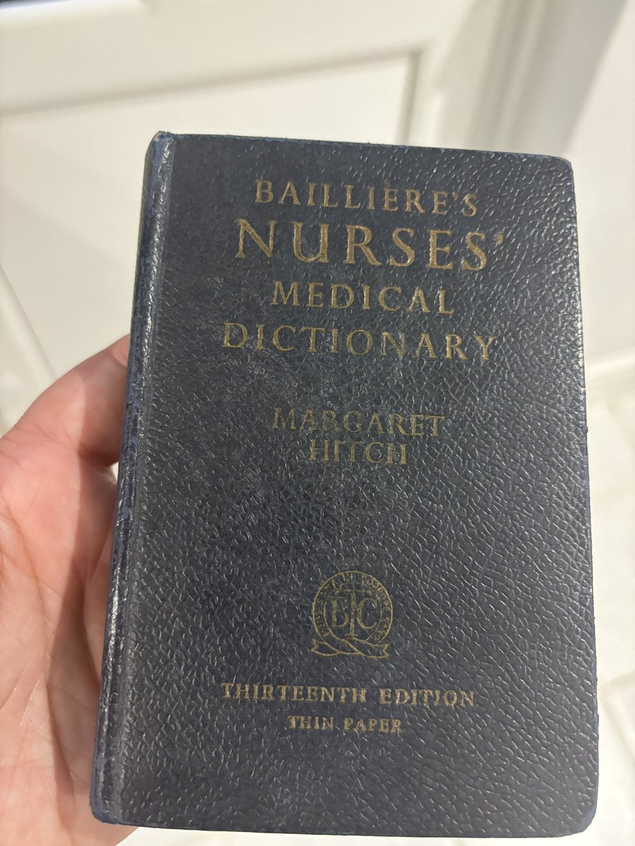 Hubby was helping sort out his late Great Aunts house today and brought me home this little gem 💙 #nurse #nursesdictionary #icunurse