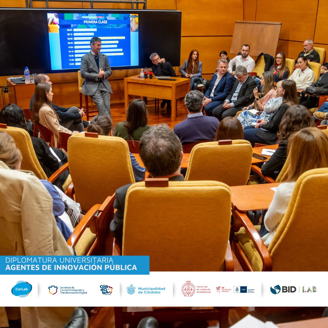 ¡+ de 60 agentes públicos se forman en Innovación y Transformación Digital a través del programa Córdoba Govtech! 
La formación estará a cargo de la Facultad de Ciencias Económicas UNC en el marco del programa Córdoba Govtech de CorLab e <a href="/IDB_Lab/">IDB Lab</a> 
Nota: bit.ly/3UvZ0WN