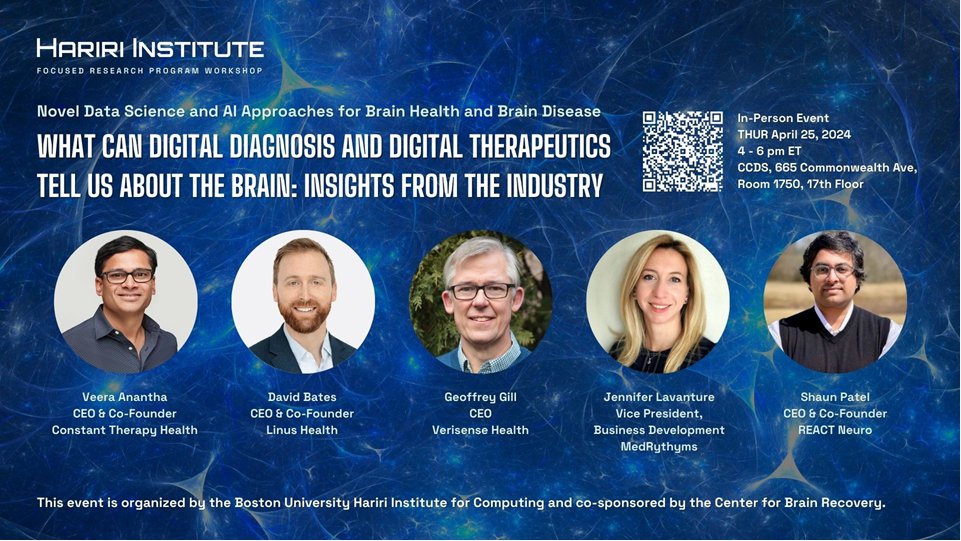 lisaoz's tweet photo. #Verisense CEO Geoff Gill is participating in a thought-provoking @BU_Computing  panel discussion on #DataScience &amp; #ArtificialIntelligence approaches to improve #brain health 4-6 pm ET Thurs. Addtl info: https://t.co/SHHUmYiMpr https://t.co/Q0xlL36iPN