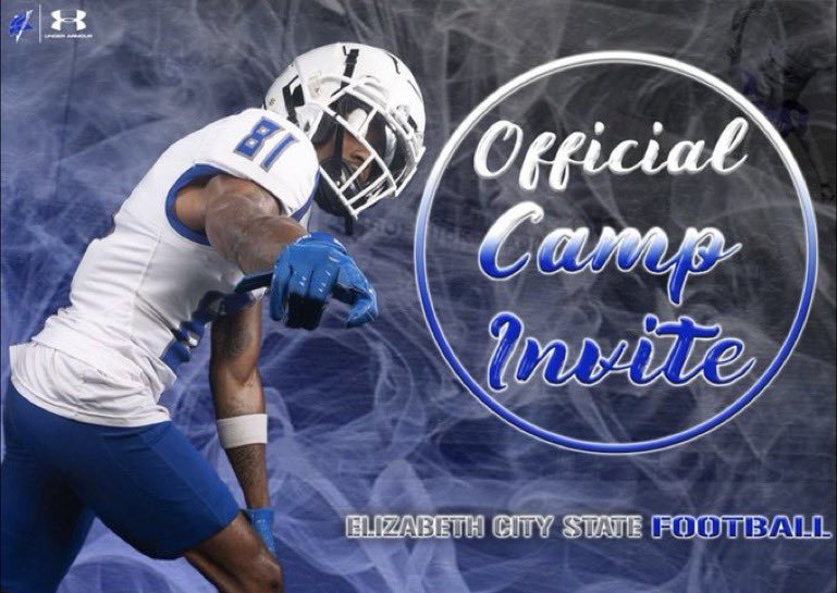 Thank you @CoachDoc_ECSU for the personal invite to your camp @RecruitingBh @coachwolfe16