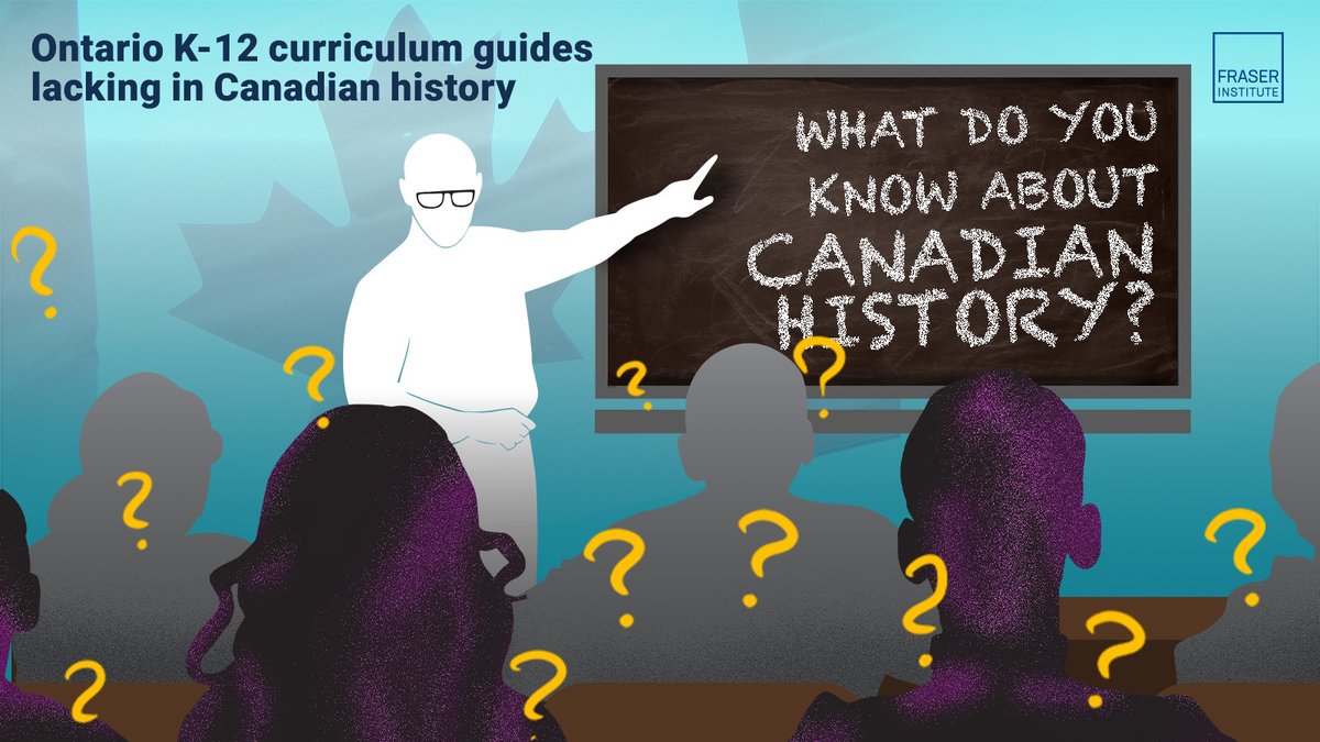 The curriculum guides for Ontario elementary and high school students are lacking in specific Canadian history content, and are not organized chronologically to give students a solid foundational knowledge of the nation’s past. Learn more: fraserinstitute.org/studies/canadi… #onpoli