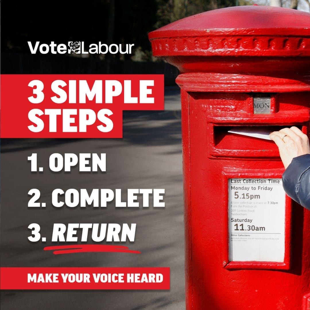 Use your Voice and Cast your Postal Vote, support the Labour Party in implementing real positive change. #LocalElection2024