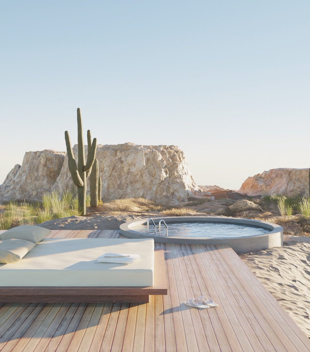 Villa desertia #b3d #blender #render #dreamscape #surreal #archviz #digitalart #nftart