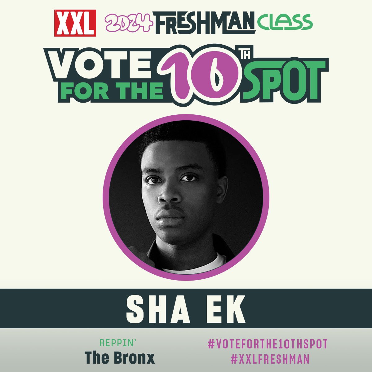 🏆 VOTE FOR XXL FRESHMAN 2024 👤 @sha_ek155 ➡️ VOTE HERE bit.ly/48KFV7q