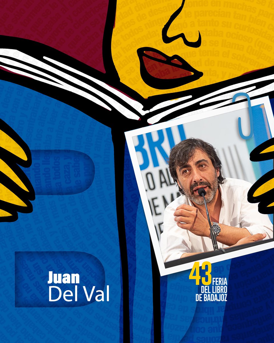 FLBadajoz's tweet photo. Dos nuevos escritores se suman a la programación de la 📕 43 Feria del Libro de Badajoz.
Hoy te anunciamos la participación de los escritores:
✍🏻 Carla Montero
✍🏻 Juan del Vals https://t.co/8ce3D4Rj09