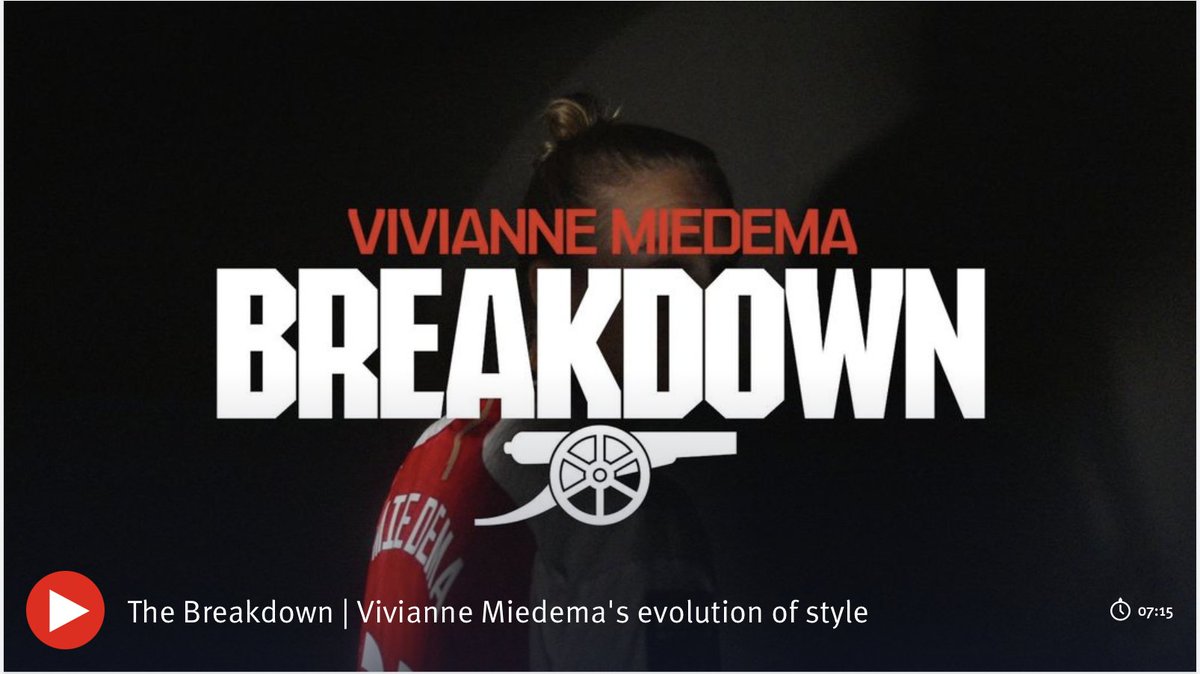 Loved sitting down for a chat recently with the brilliant @VivianneMiedema on a Breakdown Special. We talked about her evolution as a player among many other things... arsenal.com/news/breakdown…