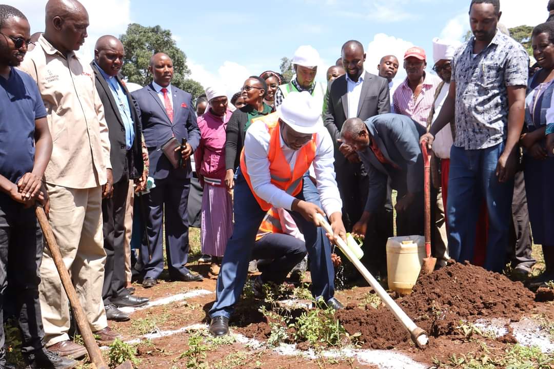 I have today led in the much-anticipated groundbreaking ceremony of two crucial agricultural facilities; the Gituamba cereal warehouse in Marmanet ward and the Kinamba slaughterhouse in Githiga ward in two separate functions. This transformative step marked a significant